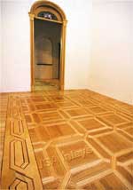 Floor parquet and wood border