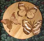 Butterfly wood medallion